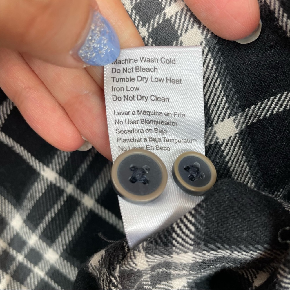 Jachs Black Plaid Button Down Flannel Shirt - Picture 5 of 10